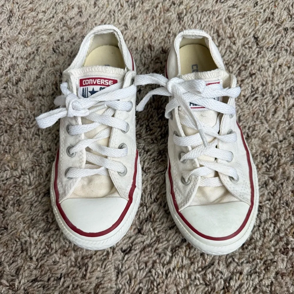 Converse Chuck Taylor All Star low-top sneakers white canvas youth size 13